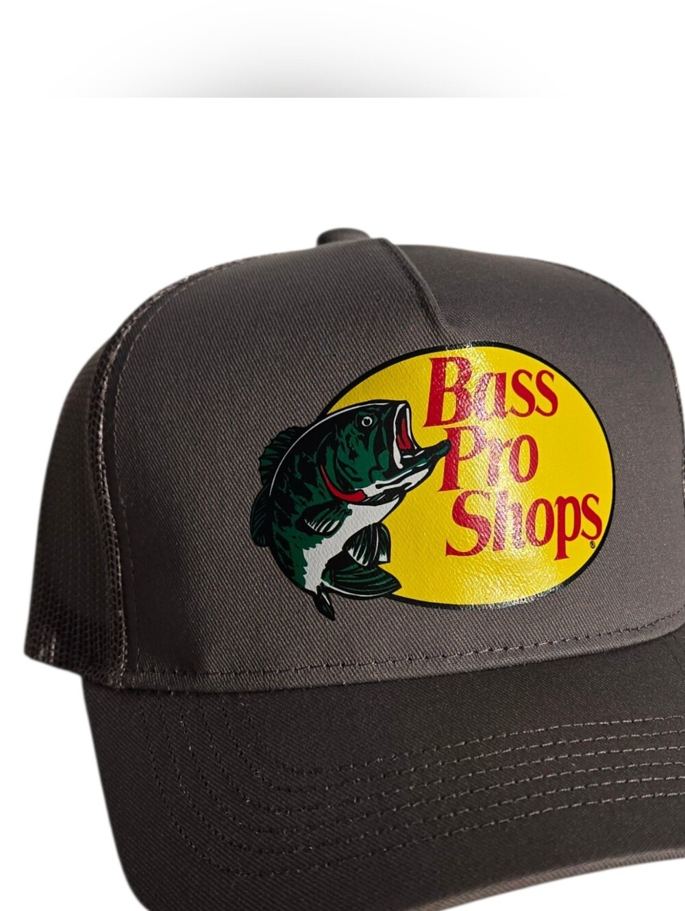 Bass Pro Shops Embroidered Snapback Hat Gray Cap One Size Fits All Trucker Hat
